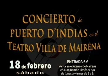 Concierto de Puerto d'Indias en Teatro Villa de Mairena en Mairena del Aljarafe