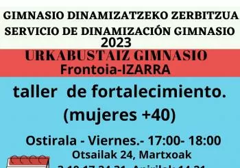Taller fortalecimiento / mujeres +40 en Izarra