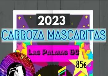 Carroza Mascaritas en la Cabalgata del Carnaval de Las Palmas GC 2023 en Las Palmas de Gran Canaria