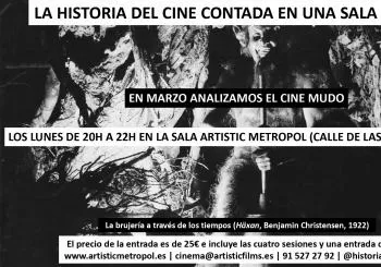 LA HISTORIA DEL CINE CONTADA EN UNA SALA DE CINE: EL CINE MUDO en MADRID