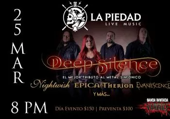 Deep Silence Tributo al Metal Sinfónico en La Piedad Live Music en CDMX Ciudad de Mexico