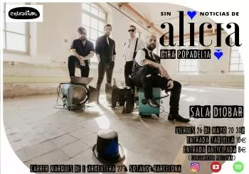 Sin Noticias de Alicia en Sala Diobar (BCN) en Barcelona