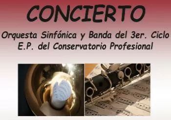 Concierto orquesta sinfónica y banda del 3er. Ciclo E.P del Conservatorio Profesional en Tenerife