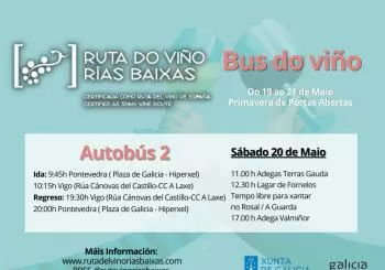 BUS DO VIÑO Nº 2 (O Rosal) - Primavera de Jornadas de Puertas Abiertas de la Ruta del Vino Rías Baixas en Consultar horarios