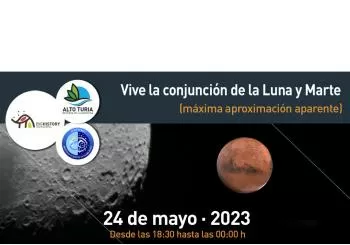 Observa la conjunción de la Luna y Marte en Aras de los Olmos