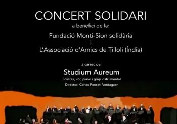 CONCERT SOLIDARI a benefici de la Fundació Monti-Sion solidària i l'Associació d'Amics de Tilloli (Índia) a càrrec de: STUDIUM AUREUM en Palma de Mallorca