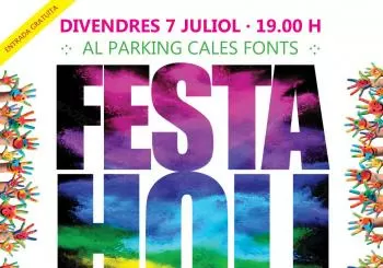 Festa Holi Infantil amb l'animació D'Auba Saura i la música de Dj Kike Sastre en Es Castell, Menorca