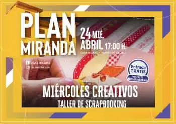 Taller de tarjetas técnicas scrapbooking - Plan Miranda