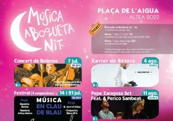 ABONO (6 a 20 julio) - Música a Boqueta Nit - Altea 2023 en Alicante