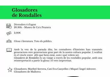 Glosadores de Rondalles (Tast d'Arts Escèniques, En Vi-u) en Sóller