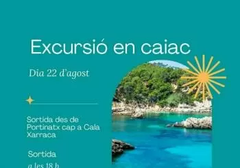 Excursió en caiac des de Cala Codolar a Cala Conta, s'Illa des Bosc i posta de sol en Sant Josep de sa Talaia