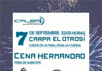 Cena de Hermandad 7 de septiembre Carpa Feria 