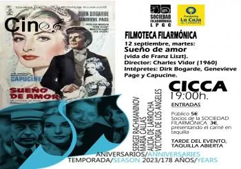 Sueño de amor. Filmoteca Filarmónica LPGC