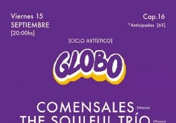 Ciclo Globo,Musica y pintura en vivo ,Comensales The soulful trío,Ana Fayo en Barcelona