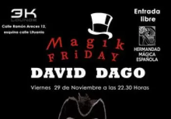 David Dago en magia de viernes. En Madrid