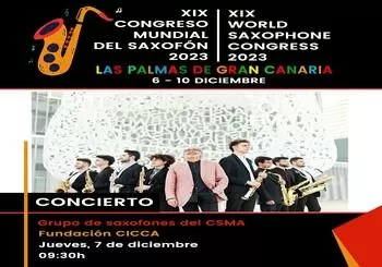 Grupo de Saxofones del Conservatorio Superior de Música de Aragón (XIXCONGRESO MUNDIAL DE SAXOFÓN 2023)