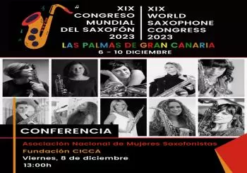Conferencia de La Asociación Nacional de Mujeres Saxofonistas (XIX CONGRESO MUNDIAL DEL SAXOFÓN 2023)