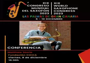 Conferencia de Matthew Storie (XIX CONGRESO MUNDIAL DEL SAXOFÓN 2023)