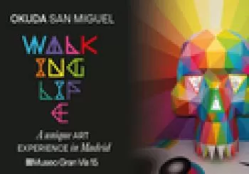 Walking life por Okuda San Miguel: especial Halloween en Madrid