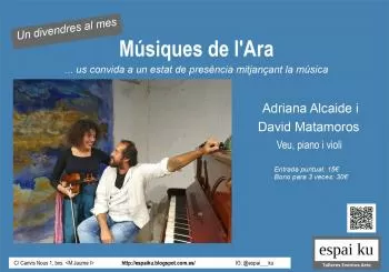 Músiques de l'Ara : Adriana Alcaide i David Matamoros en Barcelona