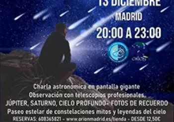Experiencia especial Gemínidas 2023 en MADRID