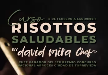 Curso risottos saludables by David Mira chef, 1er Premio Concurso Nacional Arroces Ciudad de Torrevieja en San Juan