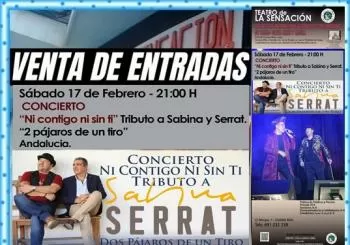 CONCIERTO Tributo a Sabina y Serrat Ni contigo ni sin ti en CIUDAD REAL