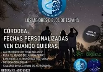 Astroturismo grupos en VILLANUEVA DE CÓRDOBA