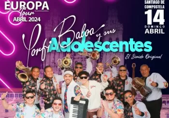 Porfi Baloa y sus adolescentes en Santiago de Compostela