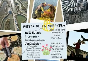GRANJA MARINA: FIESTA DE LA PRIMERA-RUTA INTERPRETATIVA-CETRERÍA -TALLER HUELLAS-DEGUSTACIÓN SALINERA en PUERTO REAL