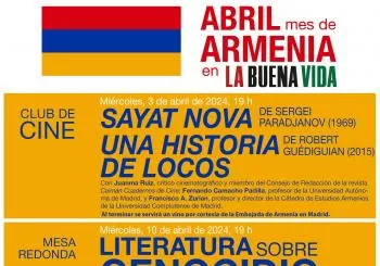 El mes de ARMENIA en La Buena Vida. Mesa redonda: Literatura sobre cultura armenia en Madrid