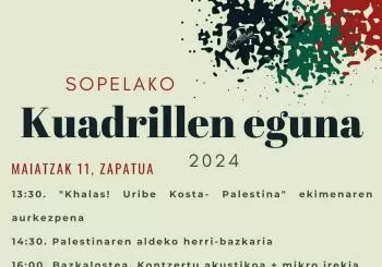 Kuadrilla eguna - Palestinaren aldeko herri-bazkaria en SOPELA