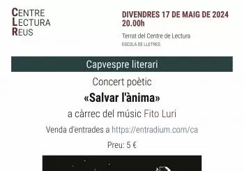 Concert poètic «Salvar l’ànima», a càrrec de Fito Luri en Reus