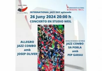 INTERNATIONAL JAZZ DAY aplazado al 26 Juny 2024 20:00 h CONCIERTO EN STUDIO WEIL en Port d'Andratx