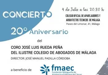 Concierto Coro Colegio de Abogados a beneficio de FMAEC en MÁLAGA