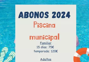 ABONOS PISCINA MUNICIPAL (TEMPORADA 2024) en FUENLABRADA DE LOS MONTES