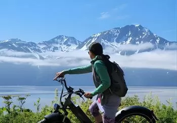 Unguided EBike the Bird to Gird Trail E Bike Anchorage Girdwood