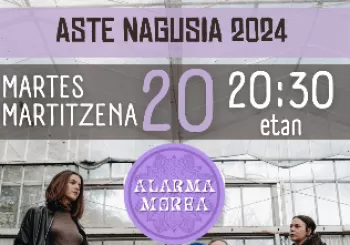ALARMA MOREA en Txosna Aixeberri Konpartsa en BILBAO