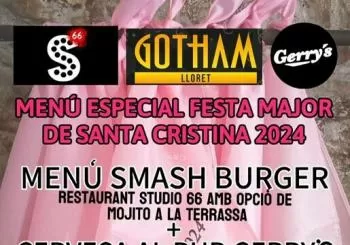 Sopar a Studio 66 + cervesa gerry's + copa Gotham en lloret de mar
