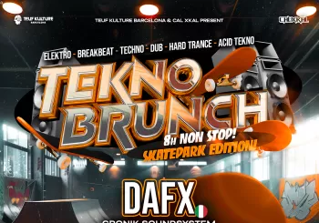 Tekno Brunch · 8h Non Stop Skatepark edition! en Hospitalet de Llobregat