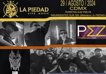 Proyecto Erre Zeta + SAD + The Faad's en La Piedad Live Music en CDMX Ciudad de Mexico