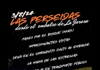 Perseidas 2024 Ruta Embalse La Jarosa, cena junto embalse. Estrellas fugaces en guadarrama