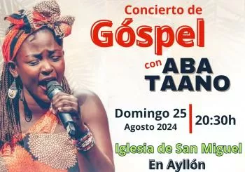 Concierto de Góspel con Aba Taano en Ayllón en SEGOVIA