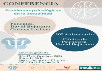Charla Psicología David Bejarano y Carmen Luciano en Cáceres