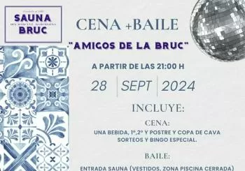 CENA AMIGOS SAUNA BRUC + BAILE en barcelona