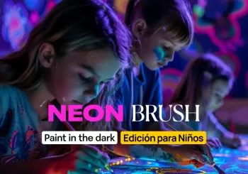 Neon Brush Kids: Una Clase de Pintura de Neon para toda la Familia en Madrid