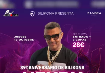 Henry Méndez en el 39º Aniversario de Silikona en Madrid