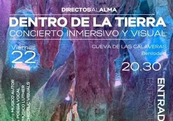 Dentro de la Tierra - Concierto y experiencia visual inmersivos en la Cueva de las Calaveras DIRECTOS AL ALMA en Benidoleig