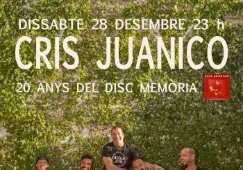 CRIS JUANICO - 20 anys del disc Memòria en 07701 Maó