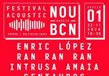 FESTIVAL ACOUSTIC NOU - EDICIÓ 01 - 22/11/24 en Barcelona